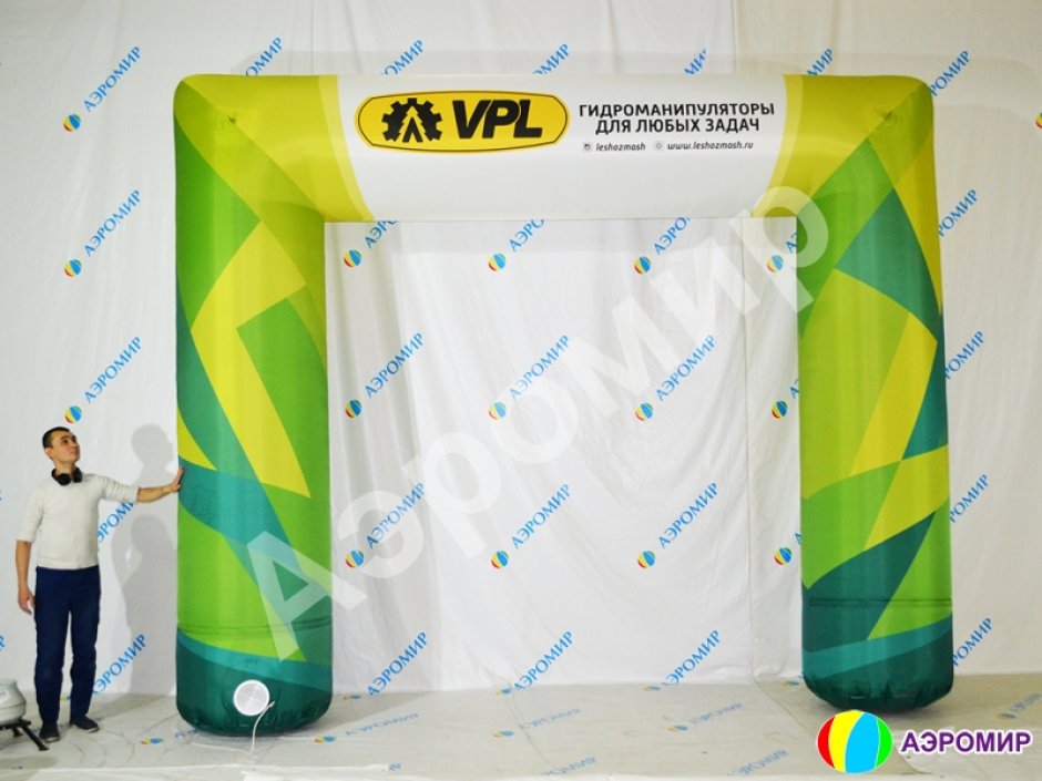 Надувная арка квадратной формы — полноцветная печать