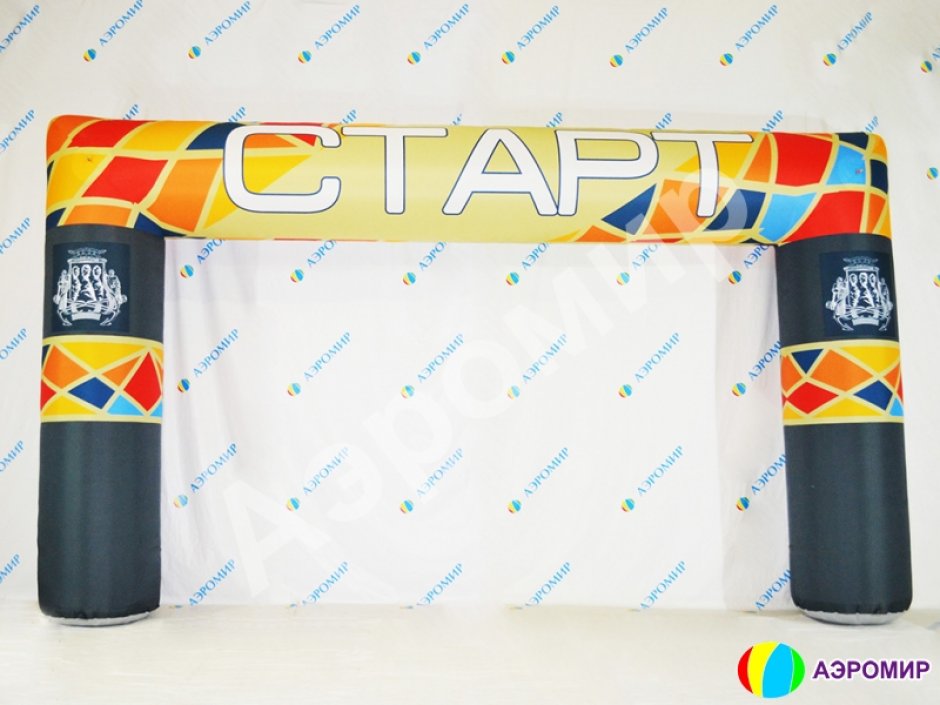 Надувная арка квадратной формы — полноцветная печать