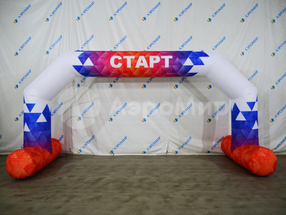 Надувная арка с опорами и полноцветной печатью серии Лайт