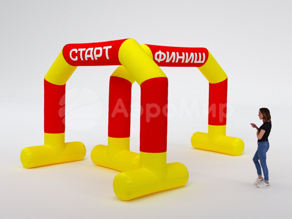 Надувная арка Лайт с опорами — простая и легкая форма трапеции на опорах