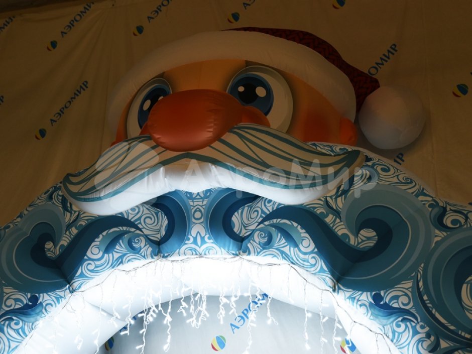 Надувная новогодняя арка с подсветкой Мороз для оформления и декора