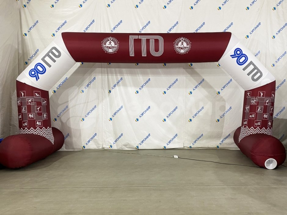 Полноцветная арка трапеция с опорами — премиум исполнение