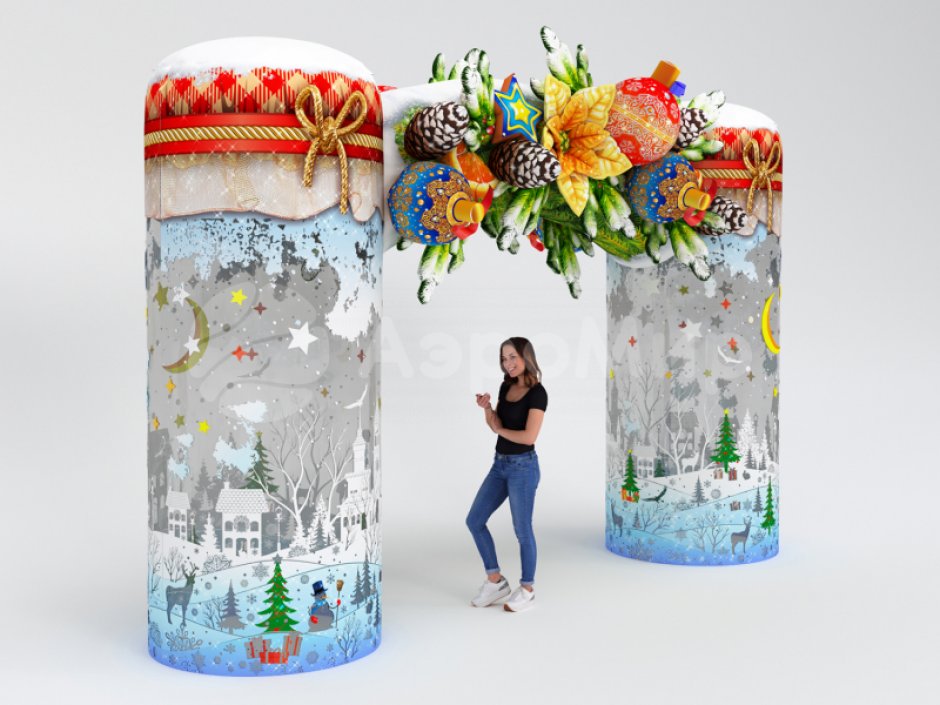 Хрустальная — новогодняя надувная арка 