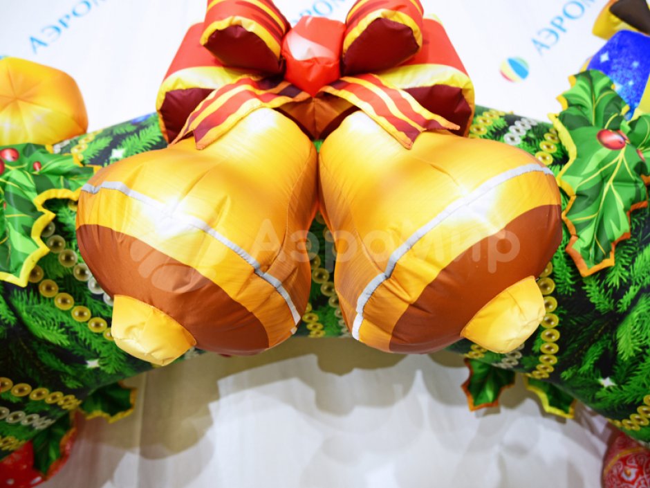 Комплект новогодних надувных фигур Арки и Трона