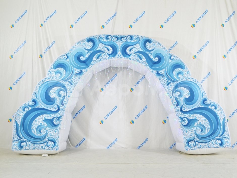 Надувная новогодняя арка с подсветкой Мороз для оформления и декора