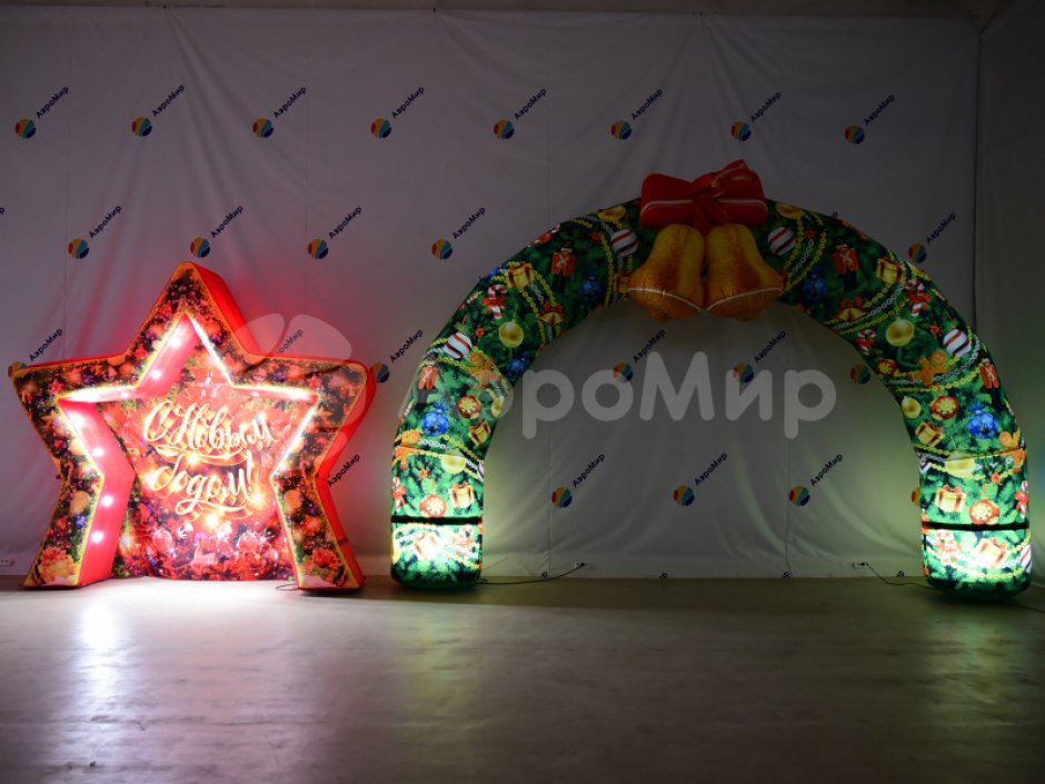 Фотозона звезда — надувная фотозона для праздника, оформление и декор