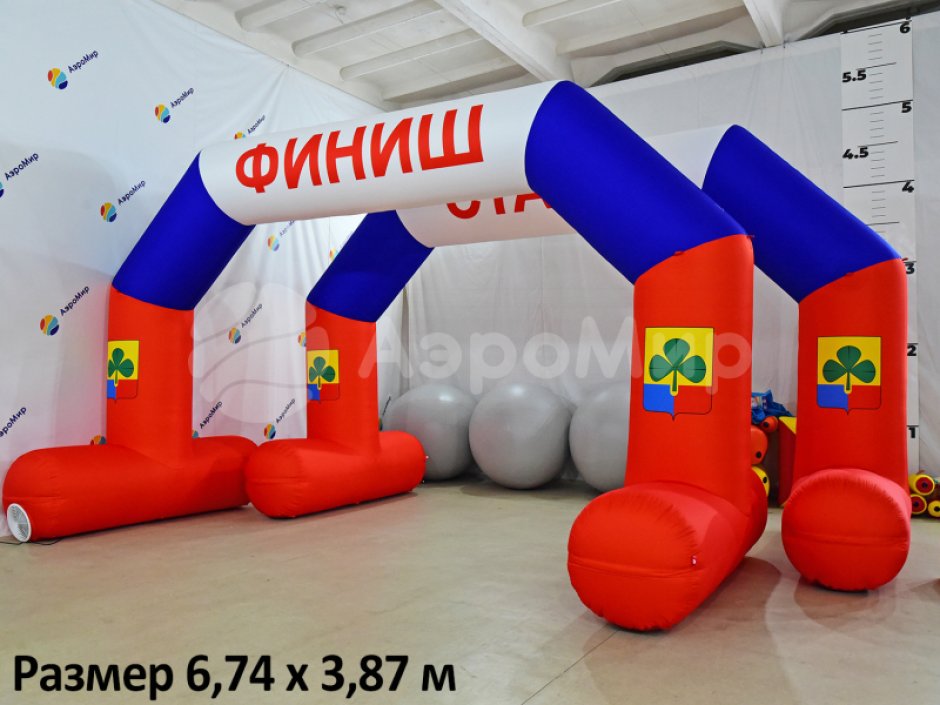 Надувная арка с опорами — трапеция