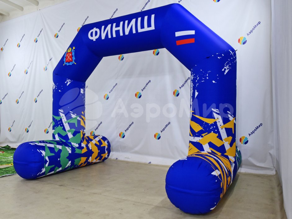 Надувная арка с опорами — трапеция