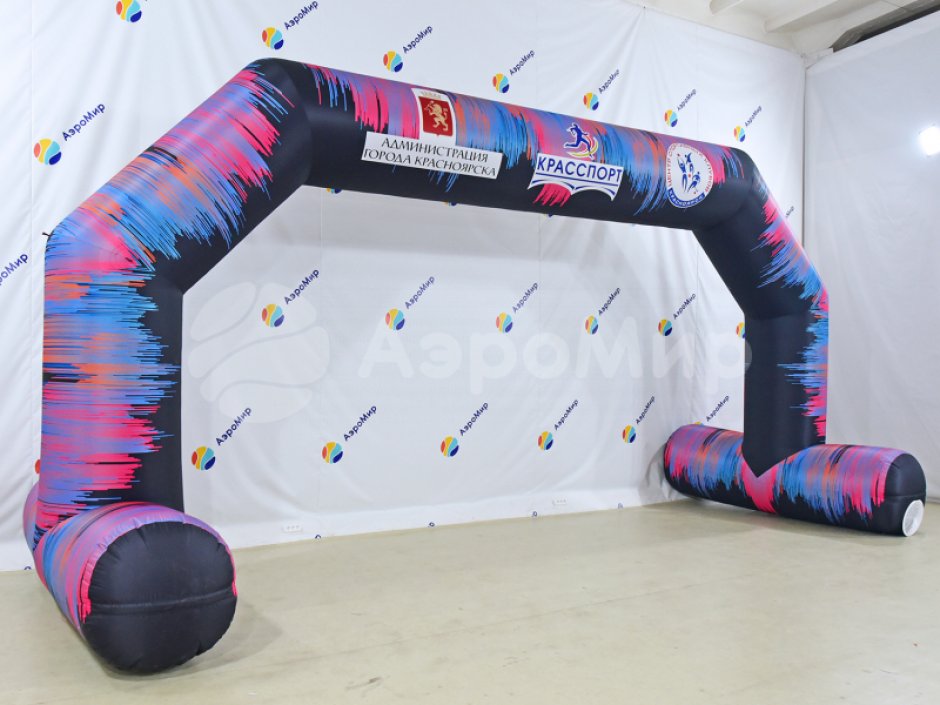 Полноцветная арка трапеция с опорами — премиум исполнение
