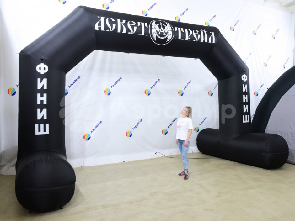 Полноцветная арка трапеция с опорами — премиум исполнение