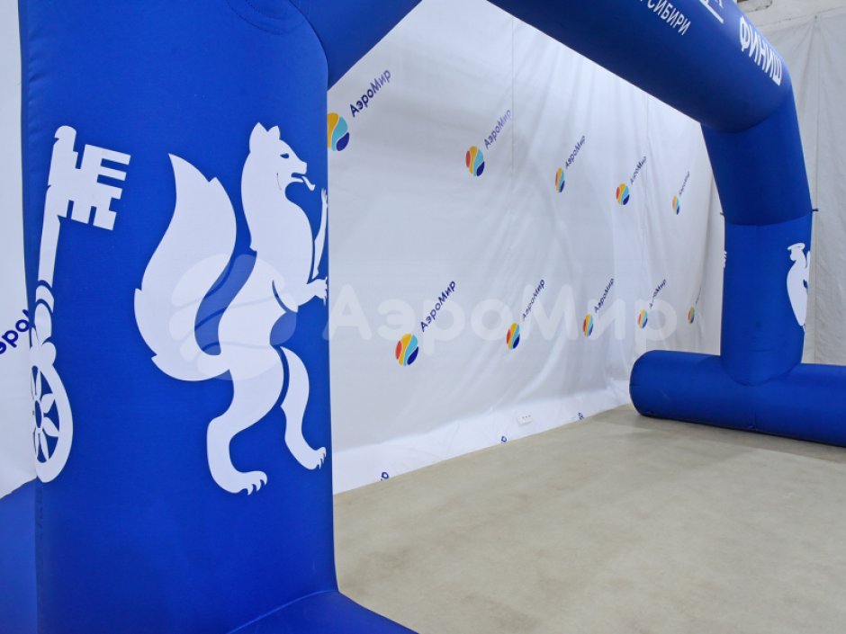 Надувная арка с опорами и полноцветной печатью серии Лайт