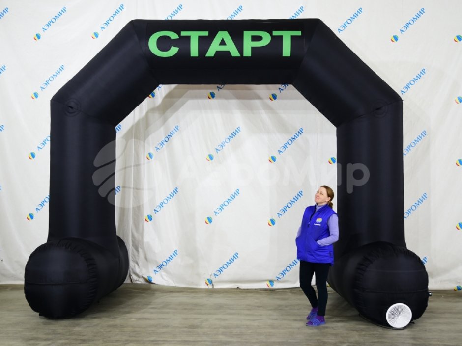 Надувная арка с опорами — трапеция