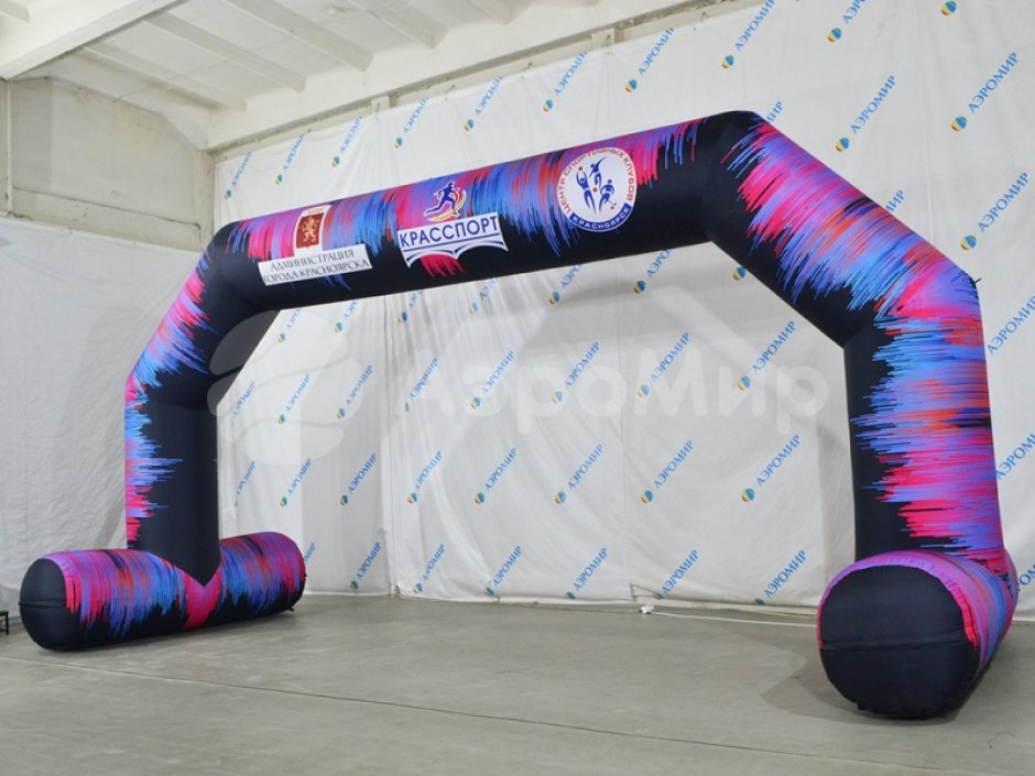 Полноцветная арка трапеция с опорами — премиум исполнение