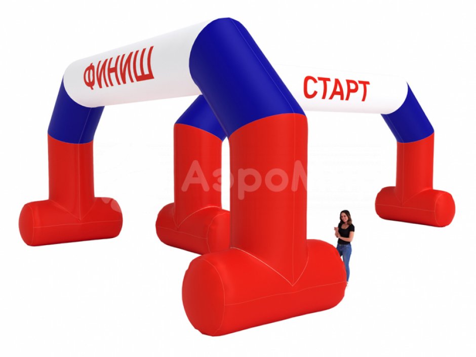 Надувная арка с опорами — трапеция