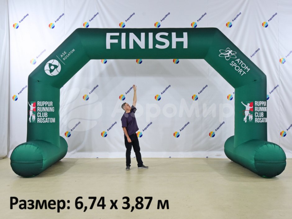 Полноцветная арка трапеция с опорами — премиум исполнение