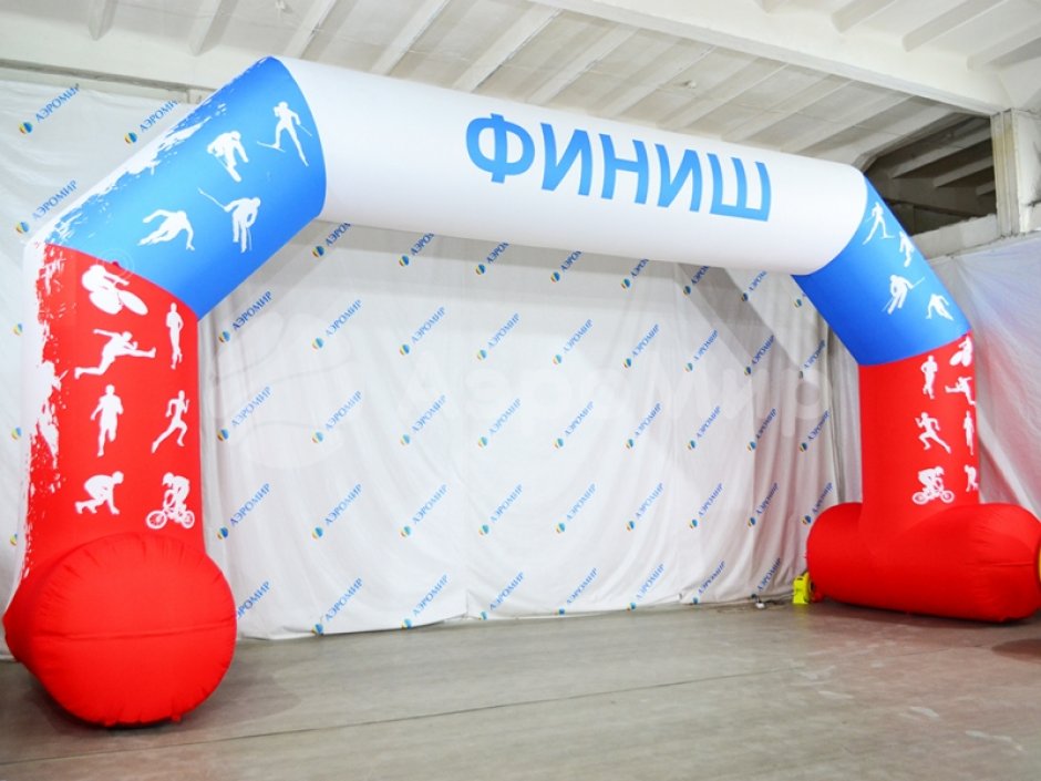 Полноцветная арка трапеция с опорами — премиум исполнение