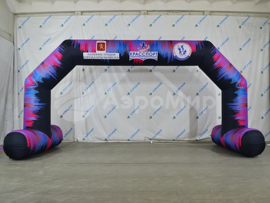 Полноцветная арка трапеция с опорами — премиум исполнение