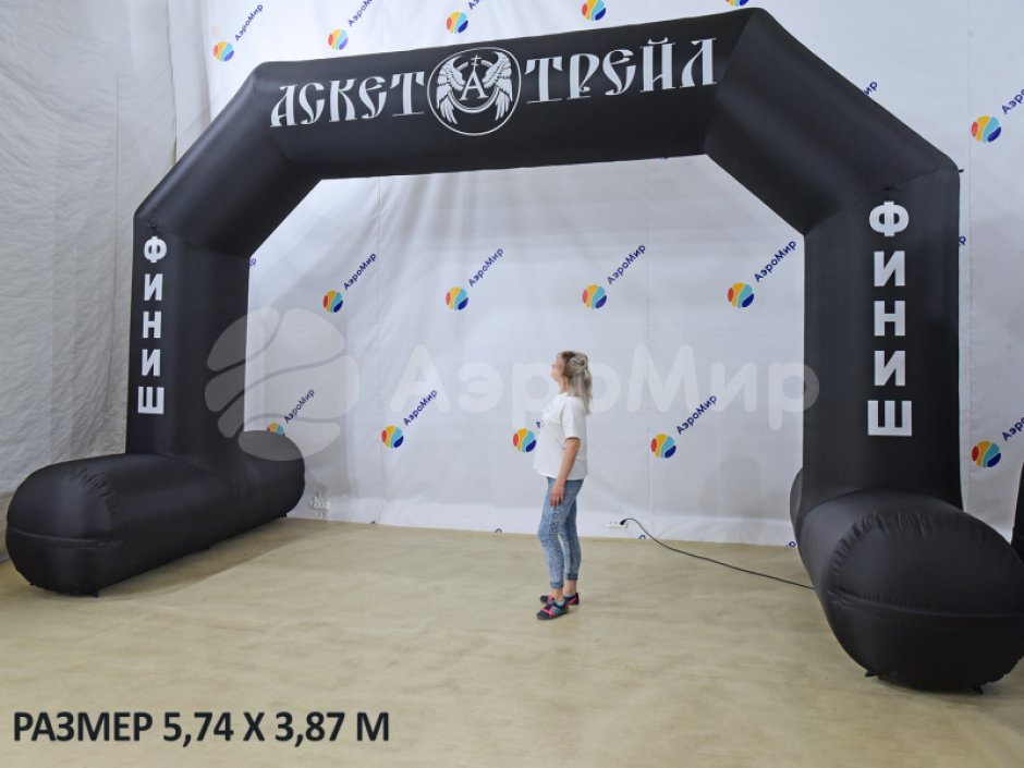 Полноцветная арка трапеция с опорами — премиум исполнение