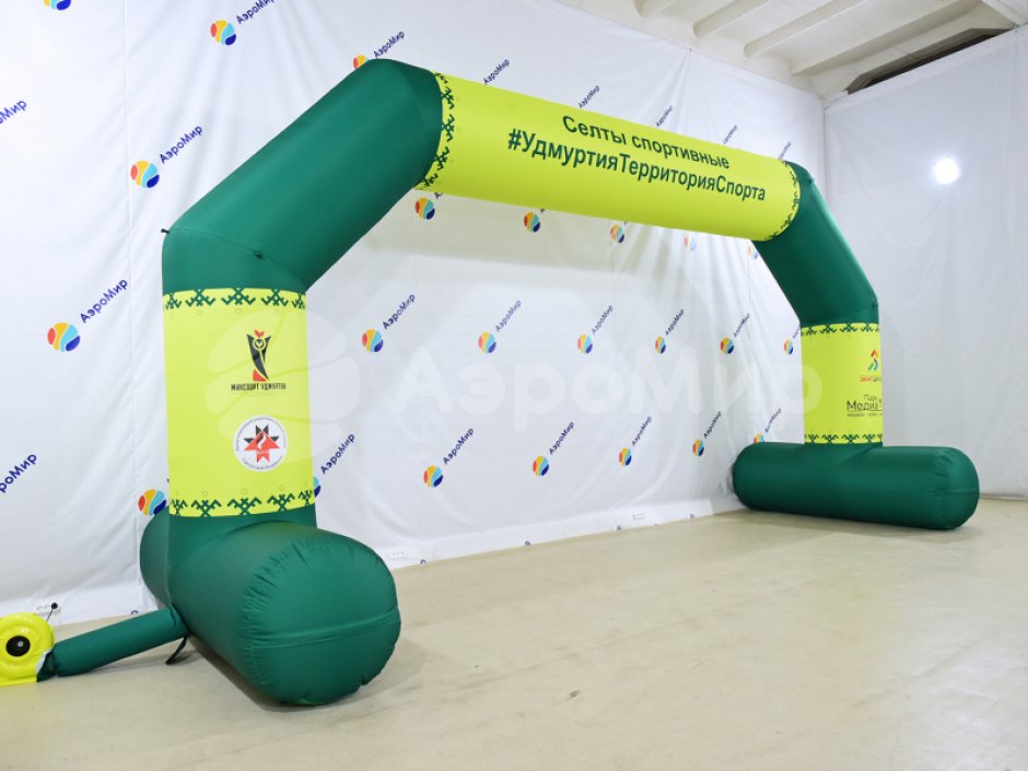 Полноцветная арка трапеция с опорами — премиум исполнение