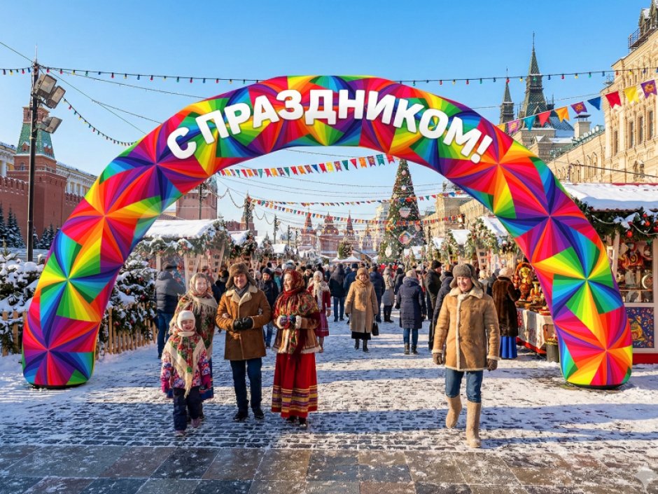 Арка надувная радужная