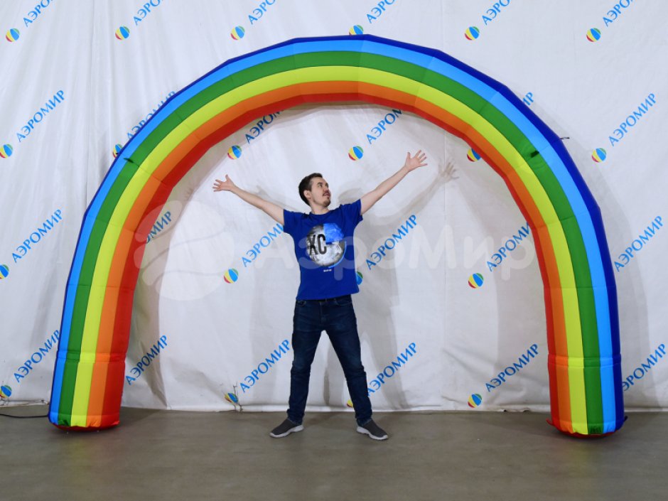 Полноцветная надувная арка серии лайт круглой формы