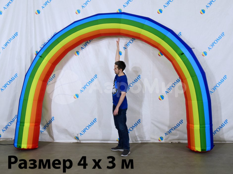 Полноцветная надувная арка серии лайт круглой формы