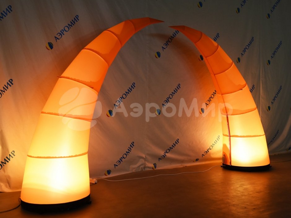 Надувная конусная арка — раздвижная арка с подсветкой