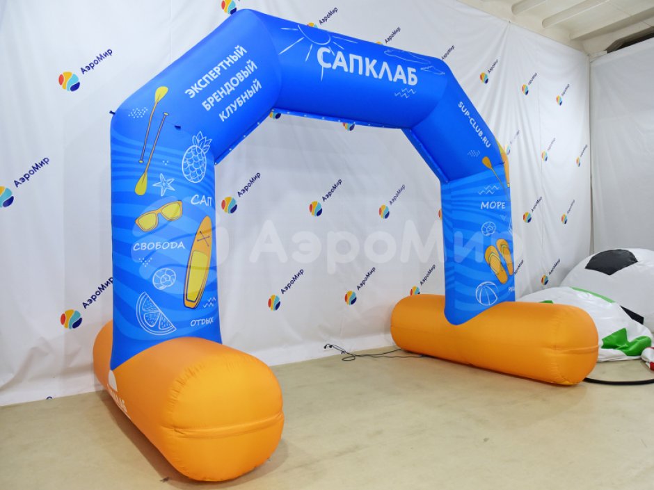 Полноцветная арка трапеция с опорами — премиум исполнение