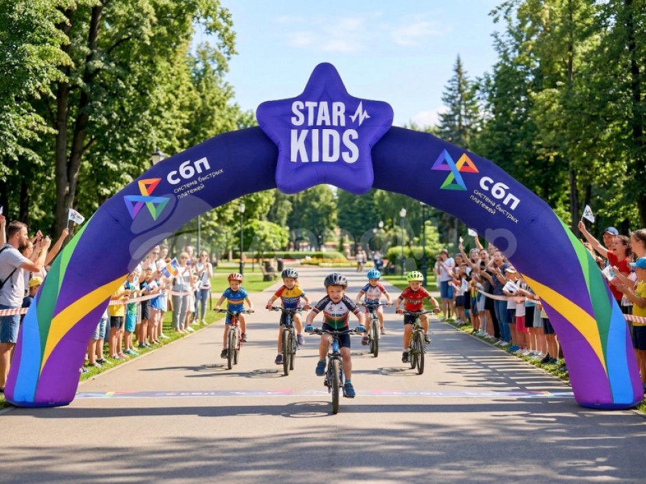 Арка надувная круглой формы с декором