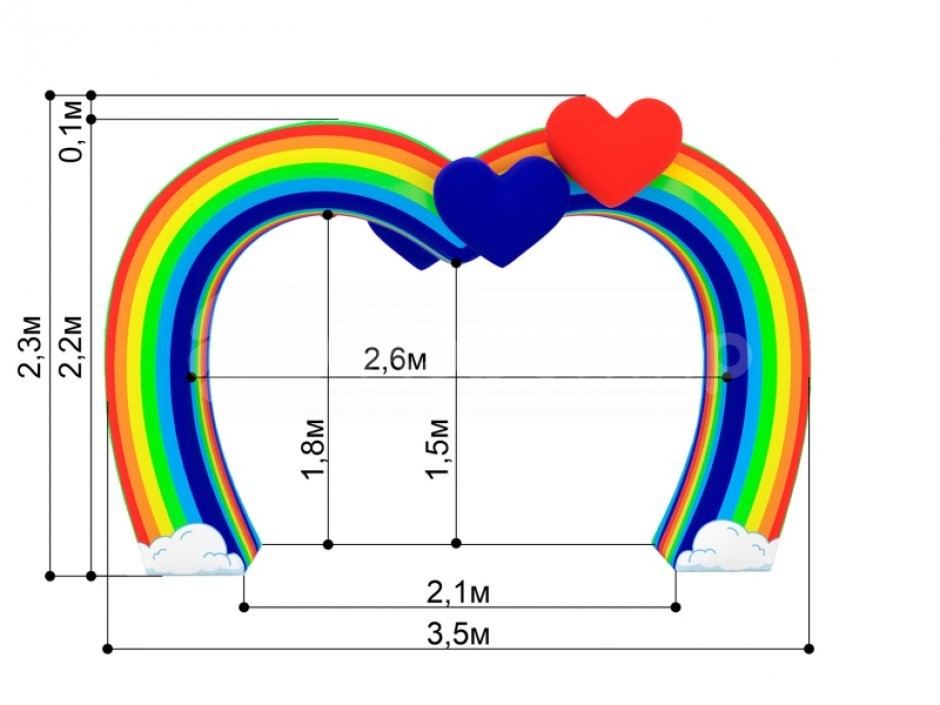 Надувная арка Сердце