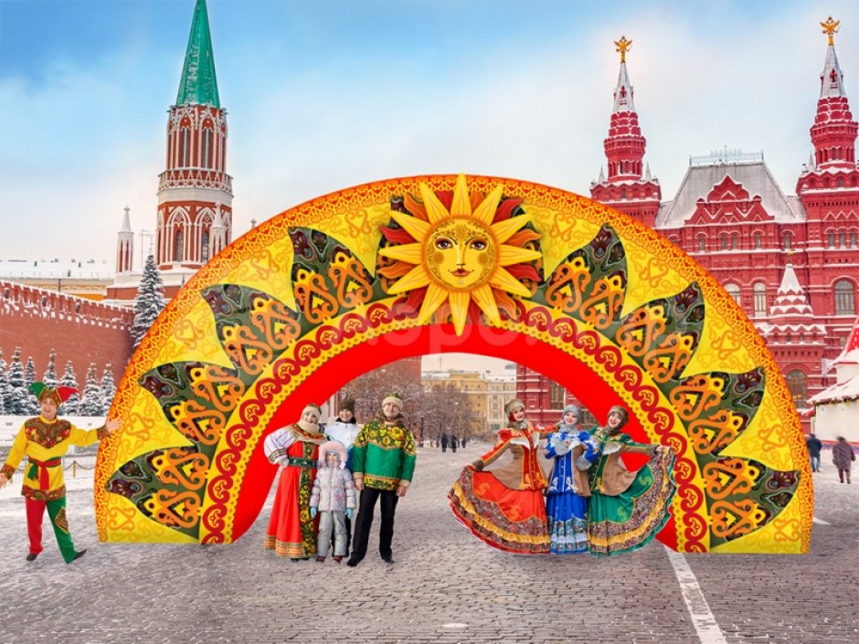 Надувная арка Солнышко — на Масленицу, ярмарку или выставку