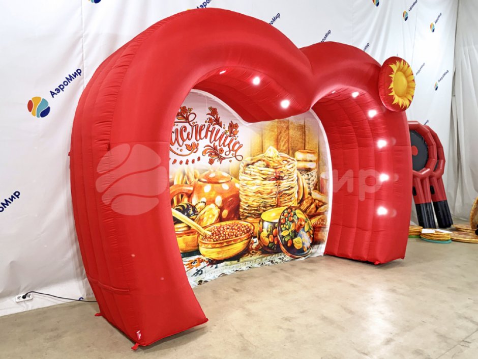 Фотозона для Масленицы с подсветкой