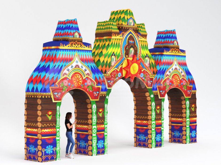 Надувная арка Терем расписной