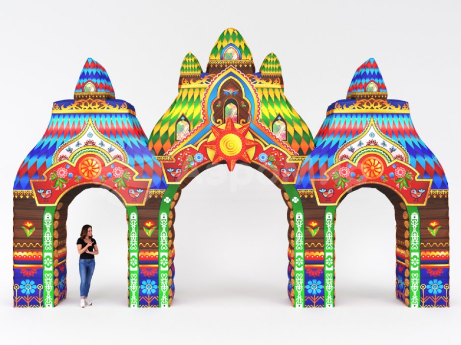 Надувная арка Терем расписной