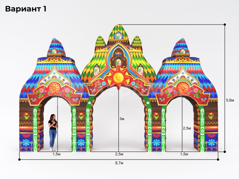 Надувная арка Терем расписной