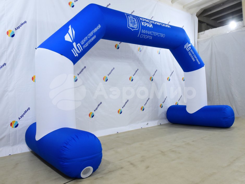 Полноцветная арка трапеция с опорами — премиум исполнение