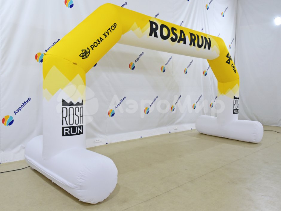 Надувная арка с опорами и полноцветной печатью серии Лайт