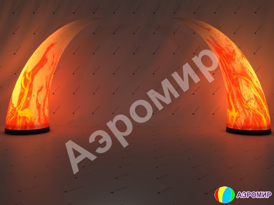 Надувная конусная арка — раздвижная арка с подсветкой
