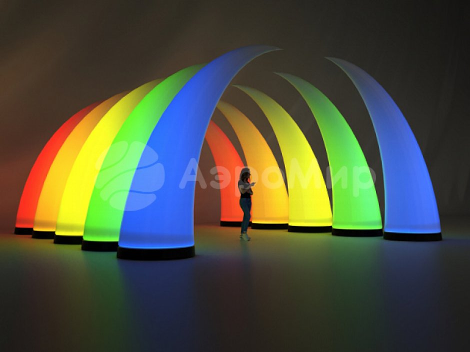 Надувная конусная арка — раздвижная арка с подсветкой