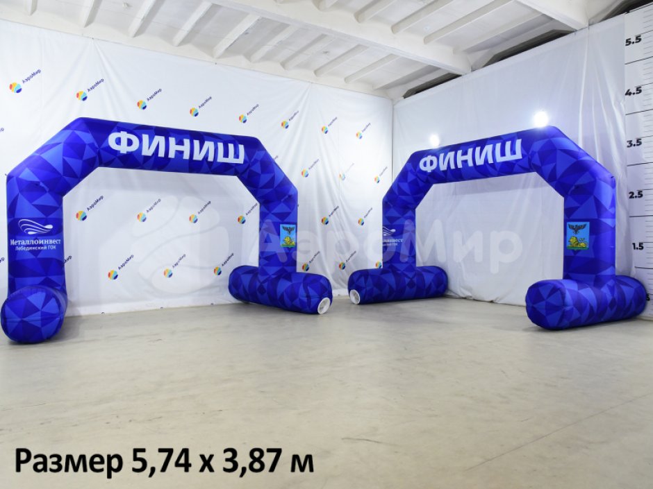 Полноцветная арка трапеция с опорами — премиум исполнение