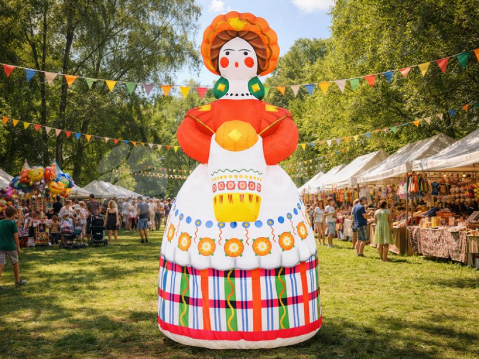 Надувная фигура Барыня Дымковская игрушка