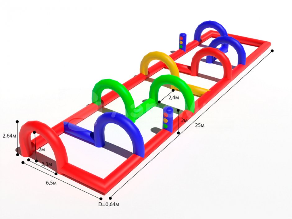 Надувной автодром Лайт