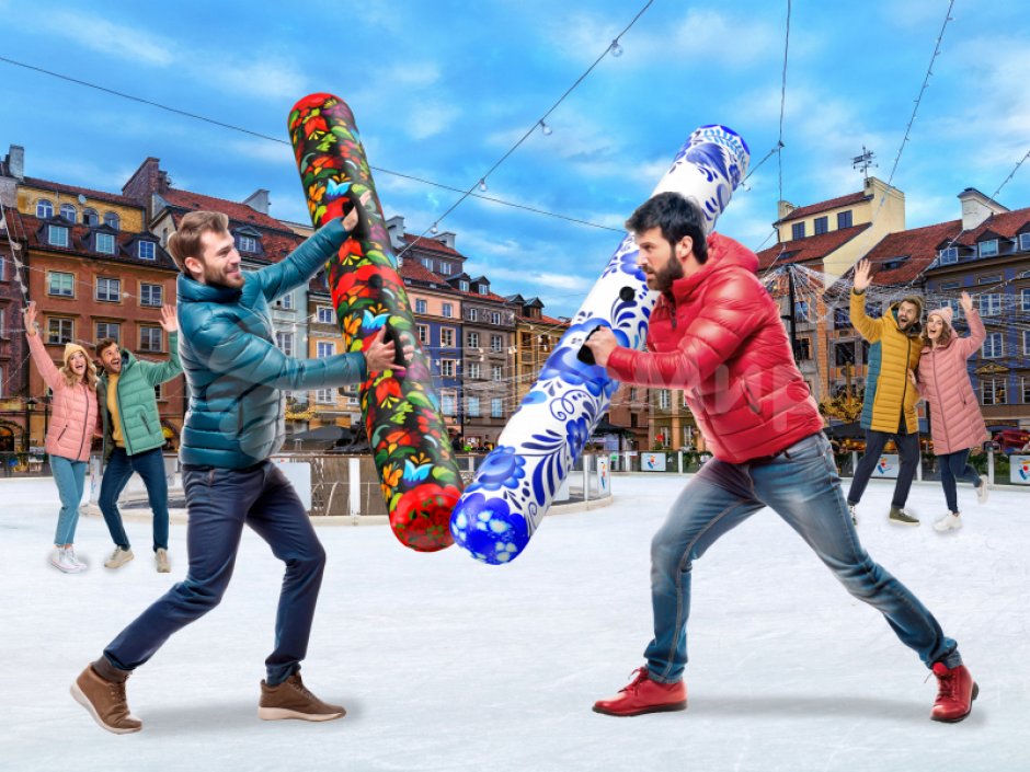 Командный игровой реквизит Бабука — надувная дубина для забав и состязаний