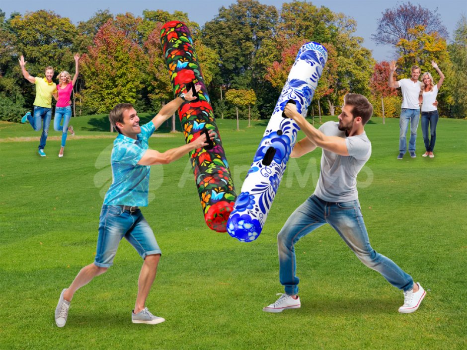 Командный игровой реквизит Бабука — надувная дубина для забав и состязаний