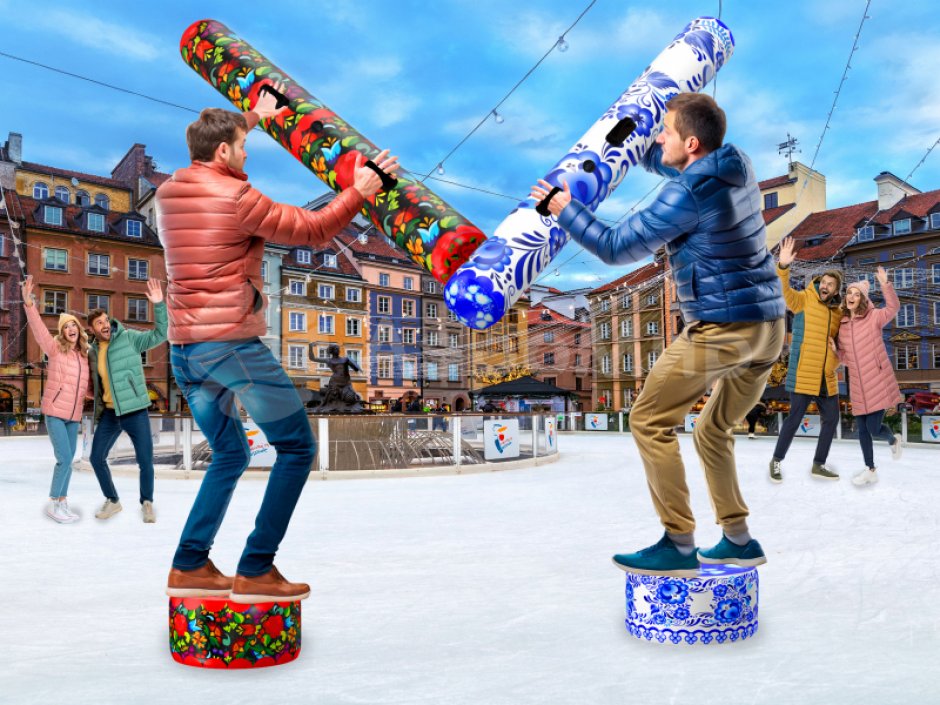 Командный игровой реквизит Бабука — надувная дубина для забав и состязаний