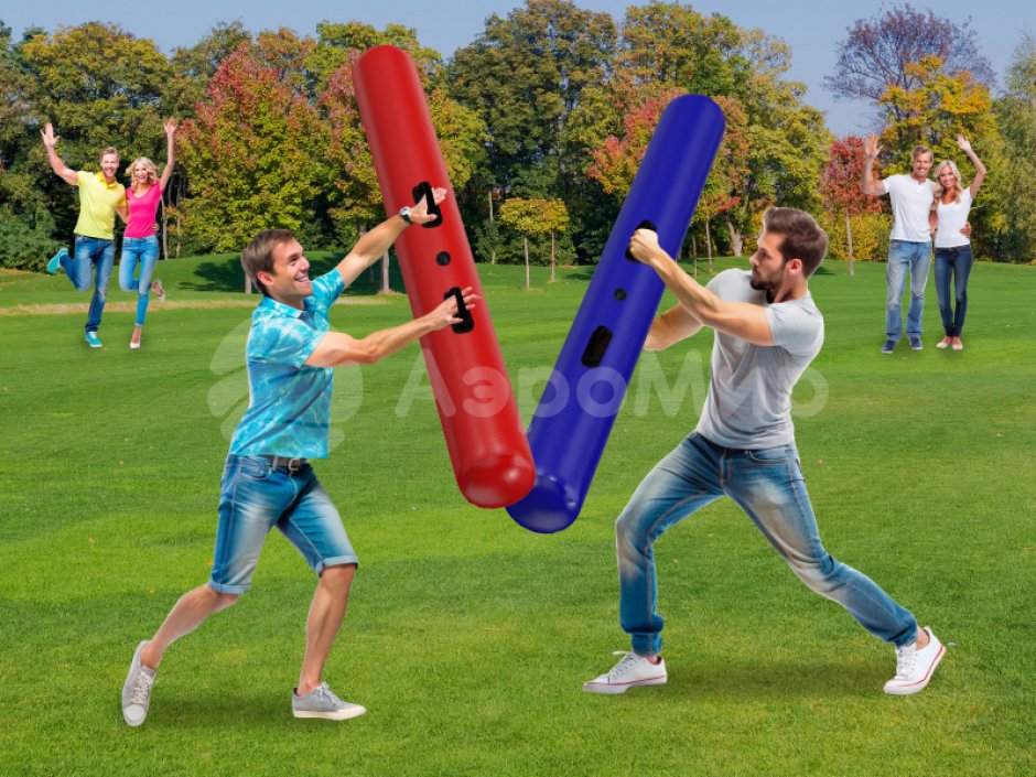 Командный игровой реквизит Бабука — надувная дубина для забав и состязаний