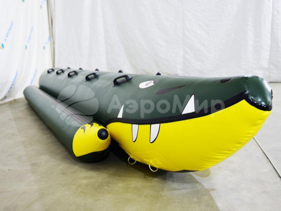 Банан надувной зимний Крокодил — буксируемый аттракцион