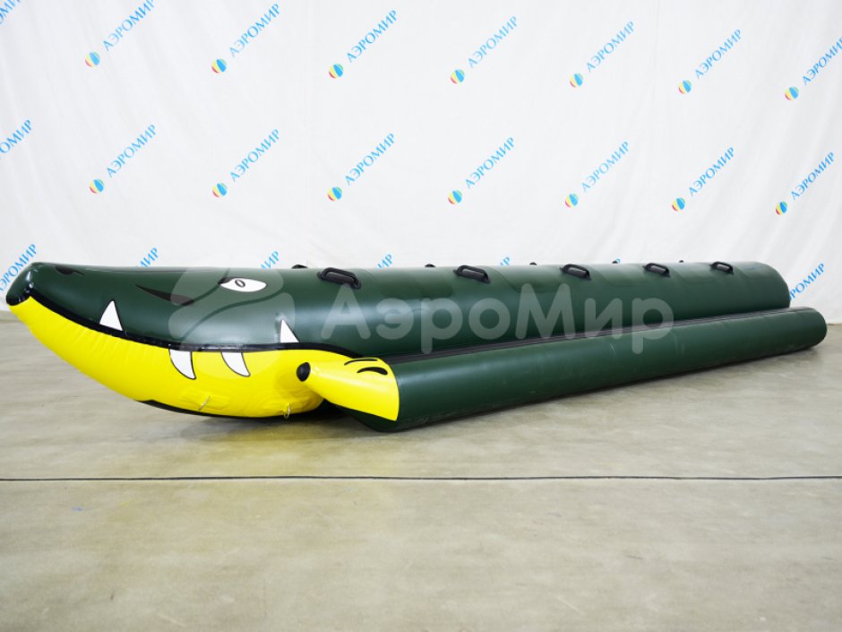 Банан надувной зимний Крокодил — буксируемый аттракцион
