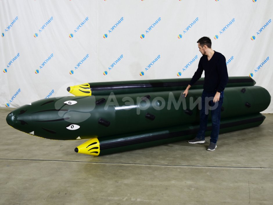 Банан надувной зимний Крокодил — буксируемый аттракцион