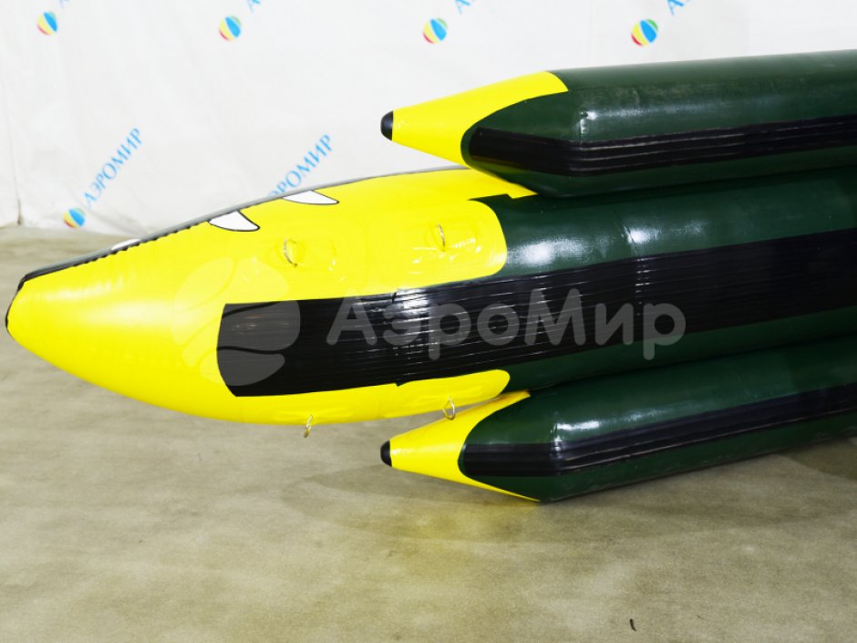 Банан надувной зимний Крокодил — буксируемый аттракцион